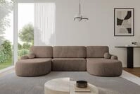 ALTDECOR Wohnlandschaft LIRA-U, Couch mit Schlaffunktion, Wohnzimmer -
