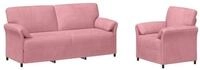 vidaXL Sofa Sofa Set 2 stk. Rosa Samt, 2 Teile