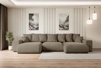 ALTDECOR Wohnlandschaft ESKAR-U, Couch mit Schlaffunktion, Wohnzimmer -