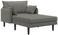 vidaXL Chaiselongue Gro&szlig;e Chaiselongue Hellgrau Cordstoff, 1 Teile