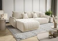 Fun M&ouml;bel Ecksofa Sofa Schlafsofa AKITA Stoff Monolith, inkl. 3 Zierkissen,...