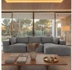 MCW Loungesofa MCW-P20-r, Rutschfeste Unterseite, Polsterung aus Taschenfedern...