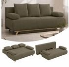 HOMCOM Schlafsofa 3-Sitzer Schlafcouch in Cord-Optik mit 5 Kissen, 188x140cm,...