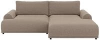 luma-home Ecksofa 21021, mit Schlaffunktion und Bettkasten, Wellenunterfederung,