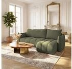 Fun M&ouml;bel Ecksofa Schlafsofa ONTARIO XS mit Ottomane in Cordstoff Poso,...