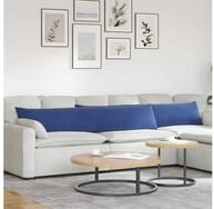 vidaXL Sitzkissen vidaXL Sofakissen 2 St&uuml;ck Polizeiblau 200 x 40 cm Cordstoff