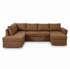 ebuy24 Sofa Stefan U-f&ouml;rmiges Schlafsofa mit Chaiselongue auf