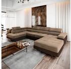 Masseno Ecksofa CASONE mit Schlaffunktion U-Form, Sofa mit Bettkasten
