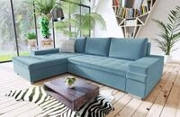 MIRJAN24 Ecksofa Bangkok Mini, Verchromte F&uuml;&szlig;e, Kissen-Set mit Reisverschluss