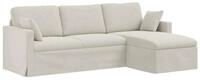 vidaXL Sofa 228 x 134 x 80 cm Sofa Creme 228x134x80 cm Samt, 1 Teile