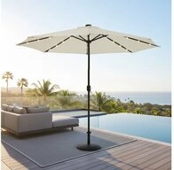 Mucola Sonnenschirm Sonnenschirm &Oslash;3m LED Beleuchtung UV-Schutz Ampelschirm