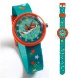 DJECO Quarzuhr Kinderarmbanduhr zum Uhrzeitlernen in buntem Design