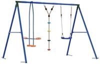 vidaXL Spielturm Outdoor Schaukelset Mehrfarbig Stahl und PE