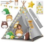 KIDIZ Spielzelt Tipi Zelt f&uuml;r Kinder aus Baumwolle 100x100x160cm Kinderzelt