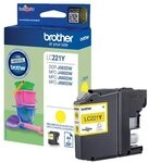 Brother Tintenpatrone LC-221Y Gelb (ca. 260 Seiten) Tintenpatrone
