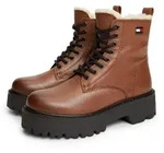Tommy Jeans TJW PLATFORM BOOTS WL Winterstiefelette Blockabsatz, Schn&uuml;rboots,