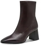 Tamaris Stiefelette Blockabsatz, Businessstiefelette in spitzer Form rot 36 EU