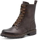 Tamaris Schn&uuml;rstiefelette Blockabsatz, Boots mit Schn&uuml;rsenkeln im Animal-Look...