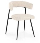 Feeling4Home Stuhl Amaia 4er-Set aus Boucle, Elfenbein
