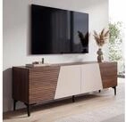 MCW TV-Rack MCW-Q83, Dekorative Kombination aus strukturierten und glatten...