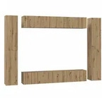 vidaXL TV-Schrank TV-Schrankset 10 stk. Artisan-Eiche Holzwerkstoff (10-St)