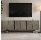 FINEBUY Lowboard FB111428 TV Schrank 160 cm Smoked Grey Holz Massiv...