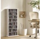 HOMCOM CD-Regal Schmaler Medienschrank mit 8 F&auml;chern, Set 1-tlg., 6 verstellb.
