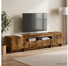 vidaXL TV-Board vidaXL 5-teiliges LED TV Schrank Raucheiche Holzwerkstoff
