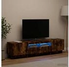 vidaXL TV-Board vidaXL 5-teiliges LED TV Schrank Raucheiche Holzwerkstoff