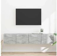 vidaXL TV-Board vidaXL TV-Wandschrank 2 stk. Betongrau Holzwerkstoff