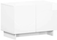 vidaXL TV-Board vidaXL TV-Lowboard 60 x 34,5 x 40 cm Hochglanz Wei&szlig;...