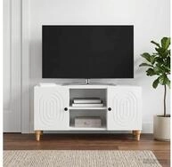 vidaXL TV-Board vidaXL TV-Schr&auml;nk Hochglanz Wei&szlig; 102 x 34,5 x 50 cm...