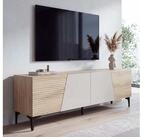 MCW TV-Rack MCW-Q83, Dekorative Kombination aus strukturierten und glatten...