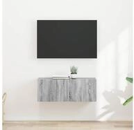 vidaXL TV-Board vidaXL TV-Wandschrank 2 stk. Sonoma-Grau Holzwerkstoff