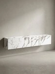 KADIMA DESIGN Lowboard Lowboard H&auml;ngend Marmor-Optik Wei&szlig; 160x30x30 cm...