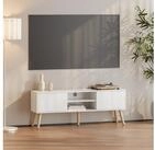 en.casa Lowboard, &raquo;Eskilstuna&laquo; Fernsehtisch 120x29,5x46,5cm Wei&szlig;