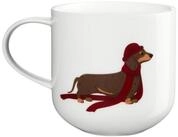 ASA SELECTION Becher Coppa Xmas Dachshund 400 ml, 1-tlg., Porzellan