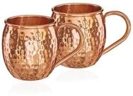 NKlaus Becher 2x Kupferbecher reines Kupfer 100% Ayuverda Kupfertasse Oval...