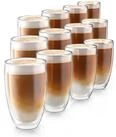 Arendo Gl&auml;ser-Set doppelwandige Thermogl&auml;ser, 450 ml Kaffeetasse, Trinkglas...