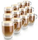 Arendo Gl&auml;ser-Set doppelwandige Thermogl&auml;ser, 350 ml Kaffeetasse, Trinkglas...