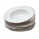 Mirabeau Geschirr-Set Suppenteller 6er Set Biarr&eacute; wei&szlig;, Steinzeug