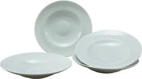 creaTable Pastateller Europa wei&szlig;, Teller-Set f&uuml;r Pasta, 4-tlg., (4 St),...