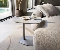 DELIFE Couchtisch Edge, Boot 50x50 cm Keramik Onyx Pearl Eleny Edelstahl...