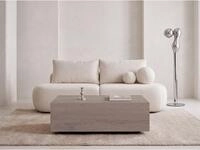 WFL GROUP Couchtisch rechteckig in Blockform, mobil mit versteckten Rollen...