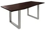 Massivmoebel24 Esstisch FREEFORM Akazie Massivholz braun (Massivholz zerlegt 66...