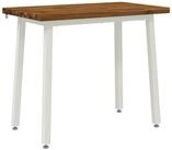 vidaXL Esstisch 110 x 55 x 75 cm Massivholz Nat&uuml;rlich und Wei&szlig; (1-St)