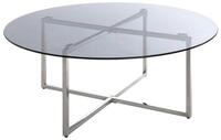 HAKU Couchtisch Haku Couchtisch Gestell aus Edelstahl gl&auml;nzend, Ablage