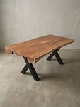 KADIMA DESIGN Esstisch Akazie Massivholz Esszimmertisch XXL, Industrial...