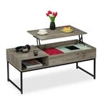 relaxdays Couchtisch Aufklappbarer Couchtisch (1-St), D