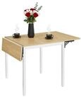 relaxdays Klapptisch Esstisch klappbar 2 bis 4 Personen, Holzoptik-Wei&szlig;